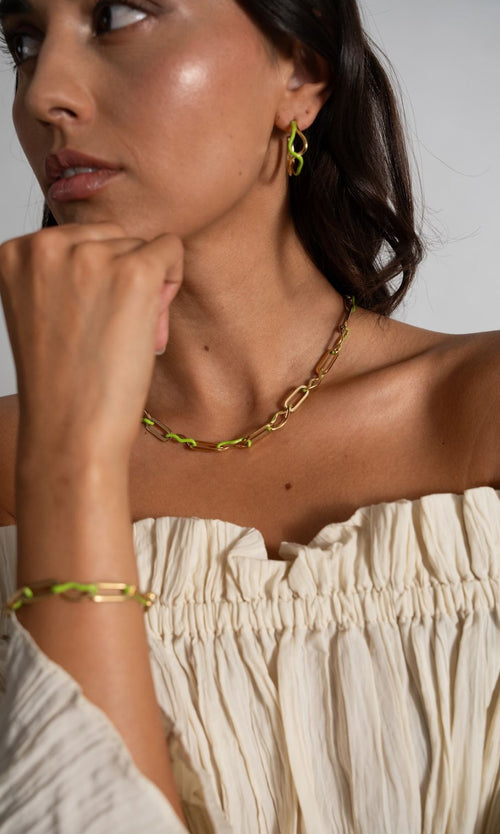 Paul Valentine Wave Rush Enamel Necklace Online Outlet