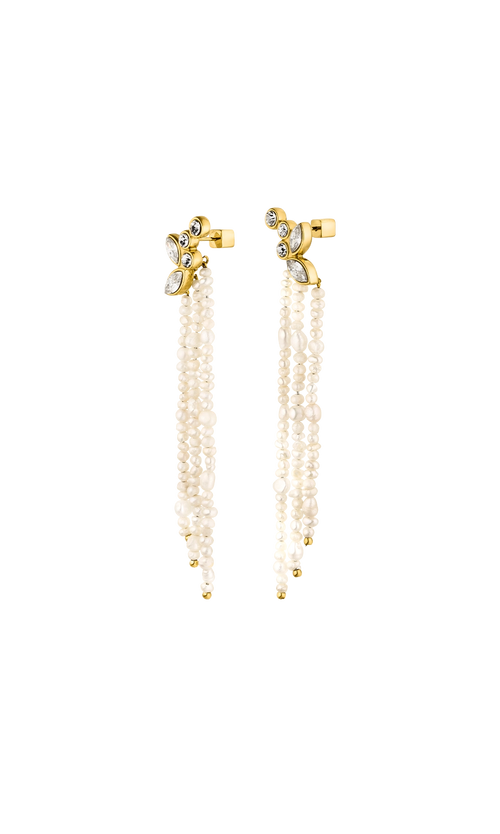 Paul Valentine Adorn Earrings Pearl Tassel Clearance-Verkauf