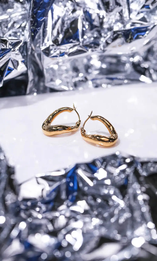 Paul Valentine Molten Twisted Hoops Kostenloser Versand
