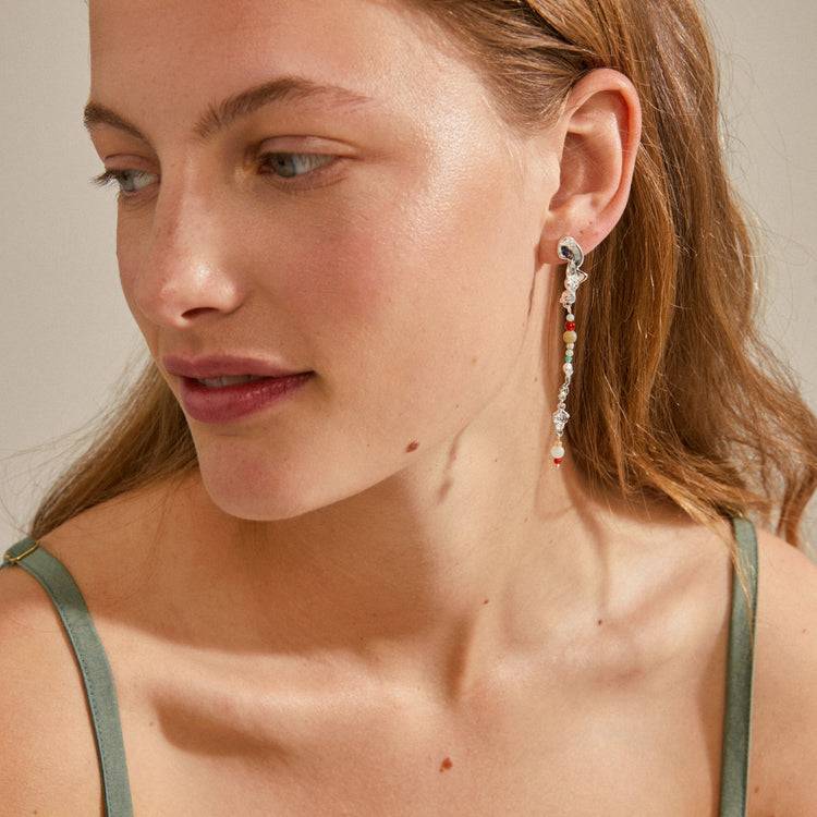 Pilgrim NIYA recycelte Ohrringe mehrfarbig/versilbert Flash Sale