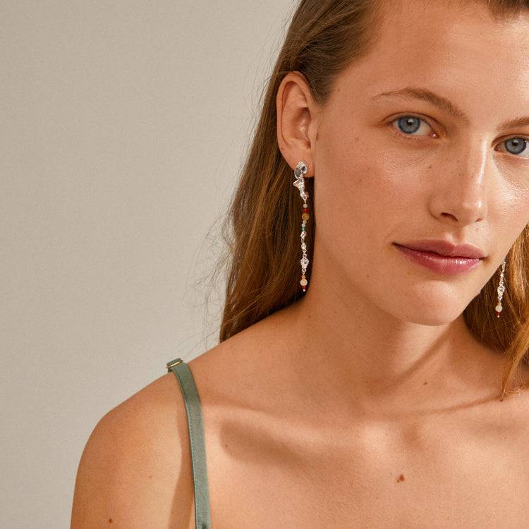 Pilgrim NIYA recycelte Ohrringe mehrfarbig/versilbert Flash Sale