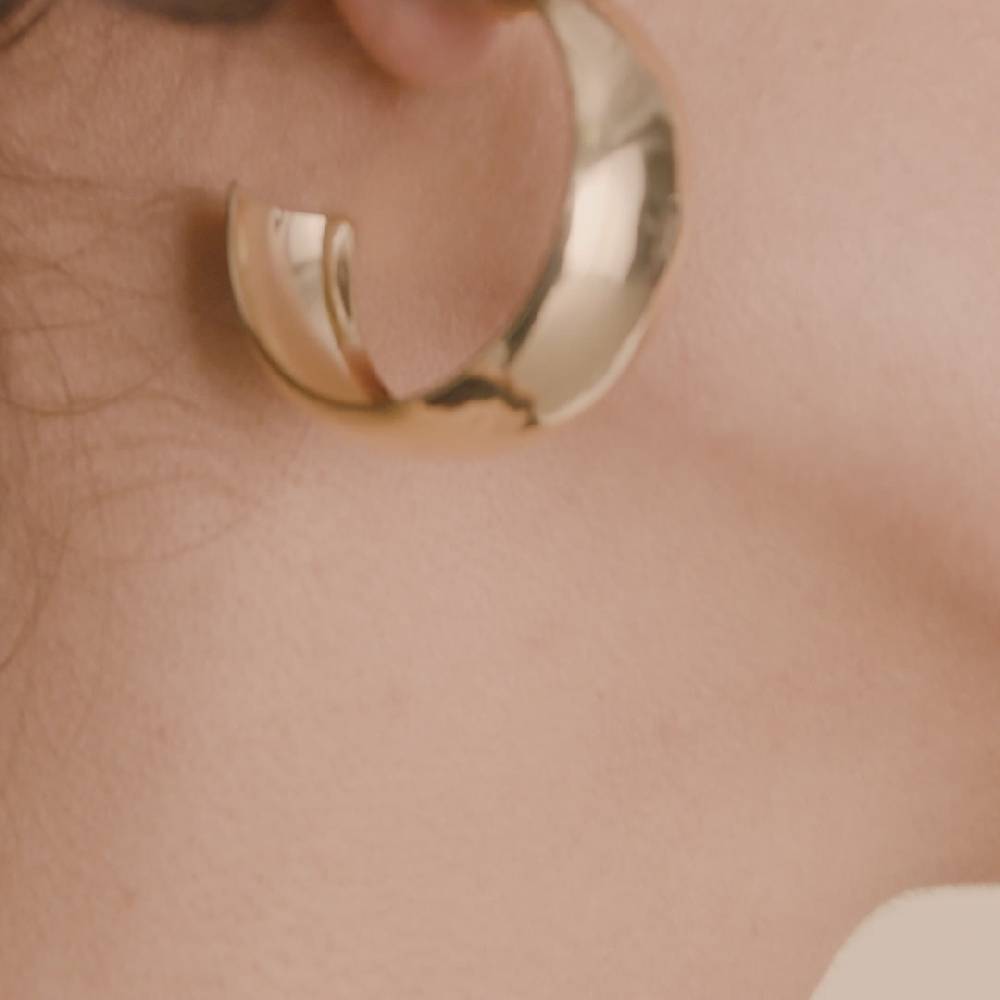 Pilgrim NAIA recycelte mega-chunky Hoops vergoldet Begrenztes Angebot