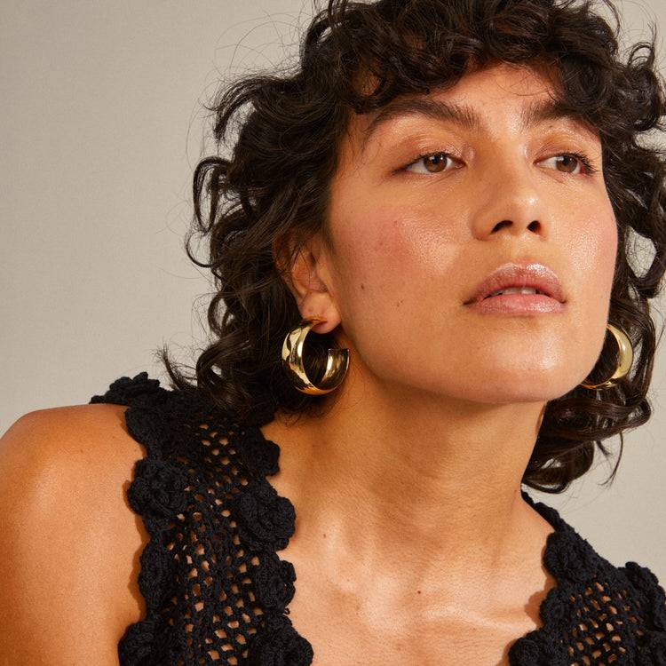 Pilgrim NAIA recycelte mega-chunky Hoops vergoldet Begrenztes Angebot