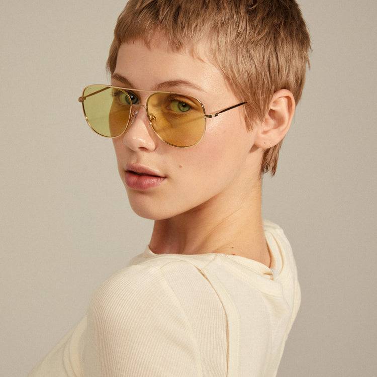 Pilgrim DALLAS Sonnenbrille Gelb/Gold Tiefpreis