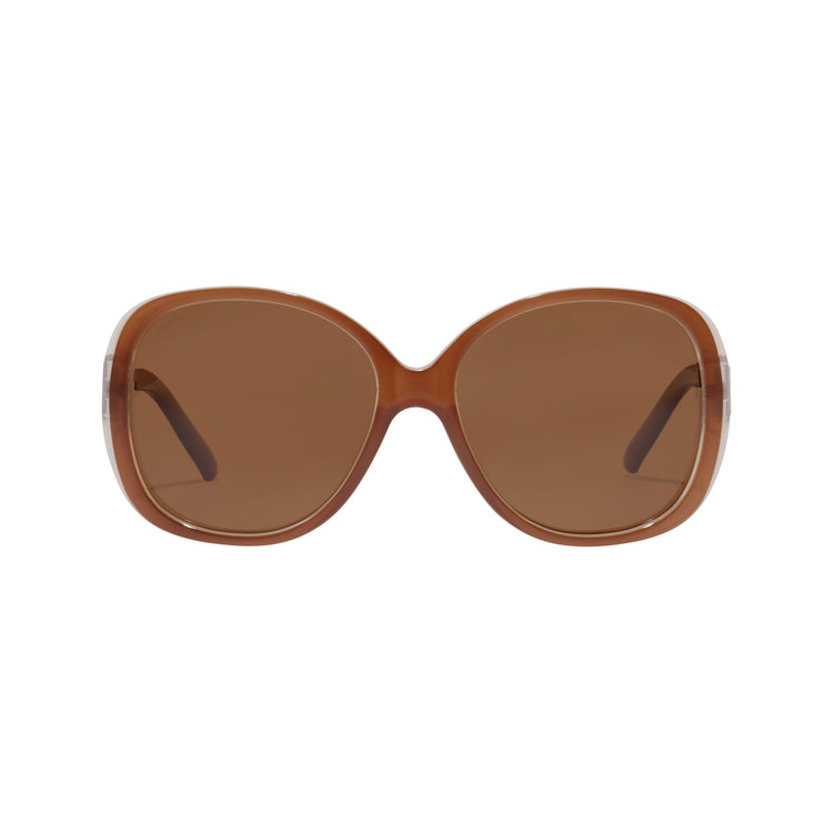 Pilgrim PARKER Retro-Oversized-Sonnenbrille, Hellbraun Wochenangebot