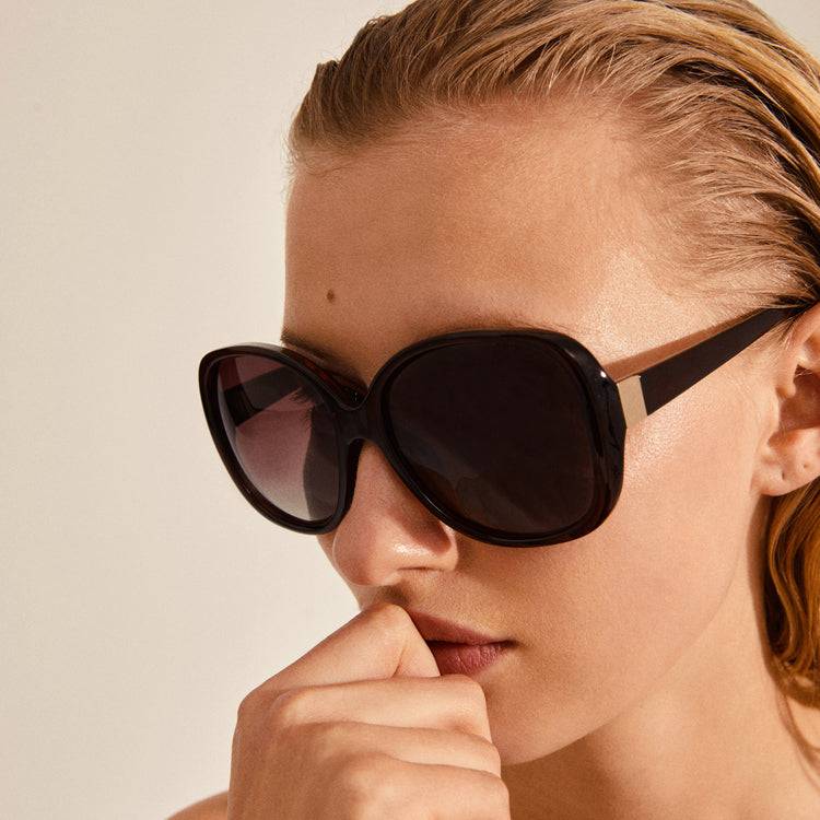 Pilgrim PARKER Oversized-Retro-Sonnenbrille, Braun Kostenlose Rückgabe