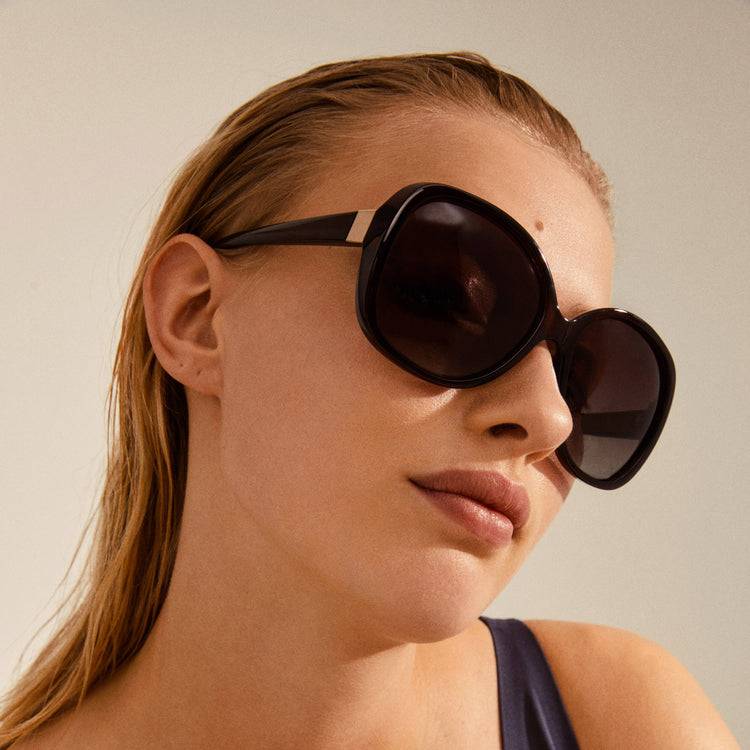 Pilgrim PARKER Oversized-Retro-Sonnenbrille, Braun Kostenlose Rückgabe