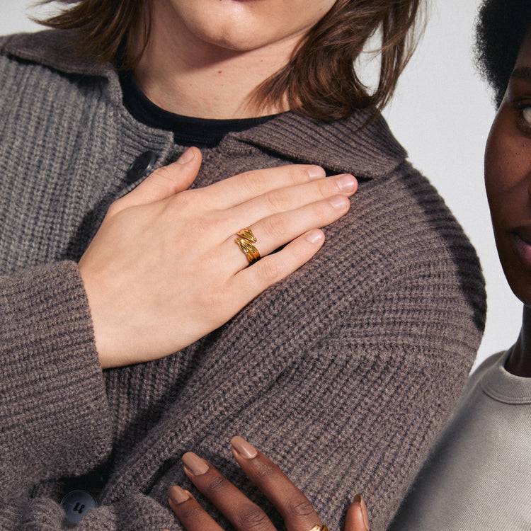 Pilgrim ELISSA recycelter Ring vergoldet 50% Rabatt mit kostenlosem Versand