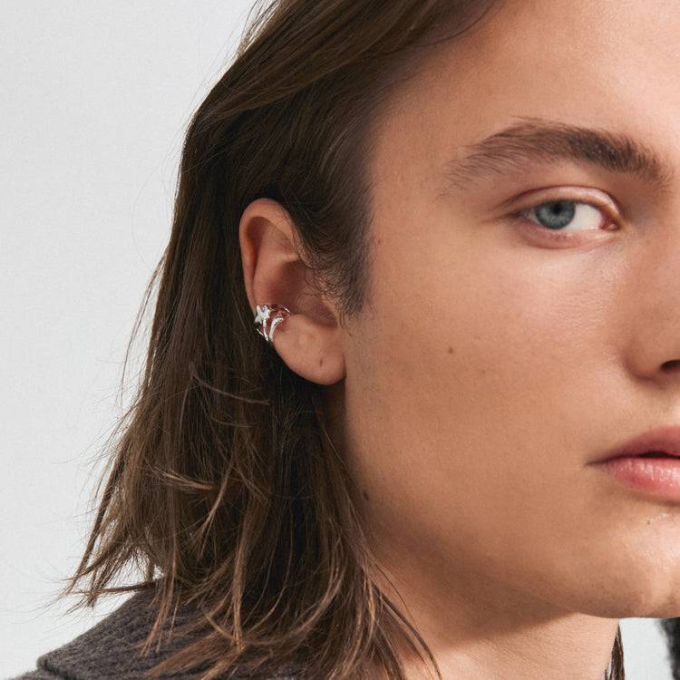 Pilgrim ZENA recycelter Ear Cuff versilbert Black Friday Preise