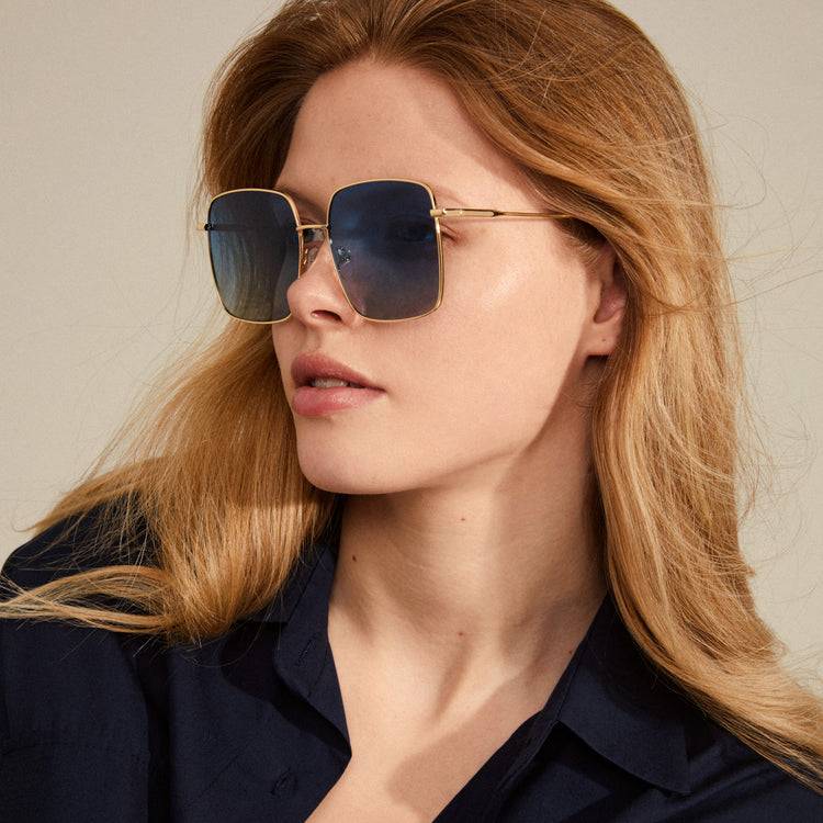 Pilgrim JONAN Sonnenbrille Blau/Gold Muttertagsangebot