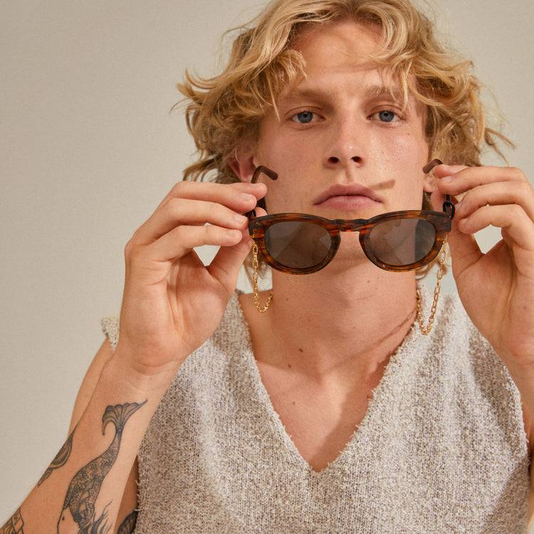 Pilgrim PAOLA recycelte Sonnenbrillenkette, vergoldete Lagerräumung