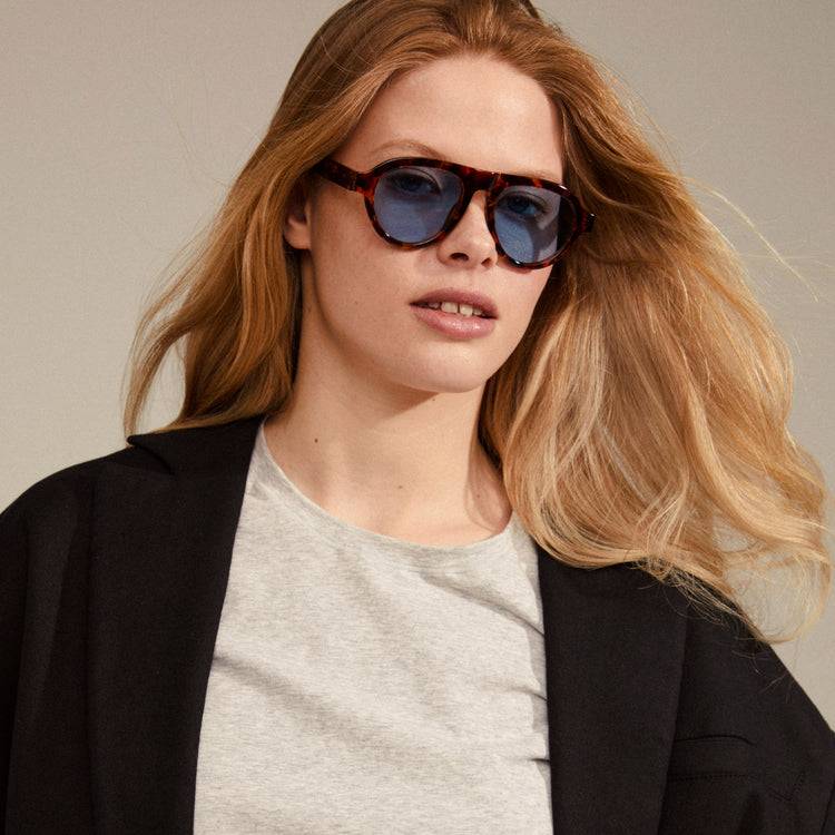 Pilgrim YARIL Recycelte Sonnenbrille Schildpatt-Braun Exklusive Angebote