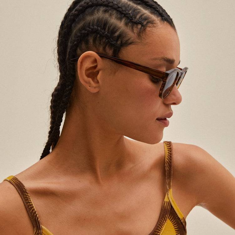 Pilgrim JANICA Recycelte Sonnenbrille Schildpatt-Braun Räumungsverkauf