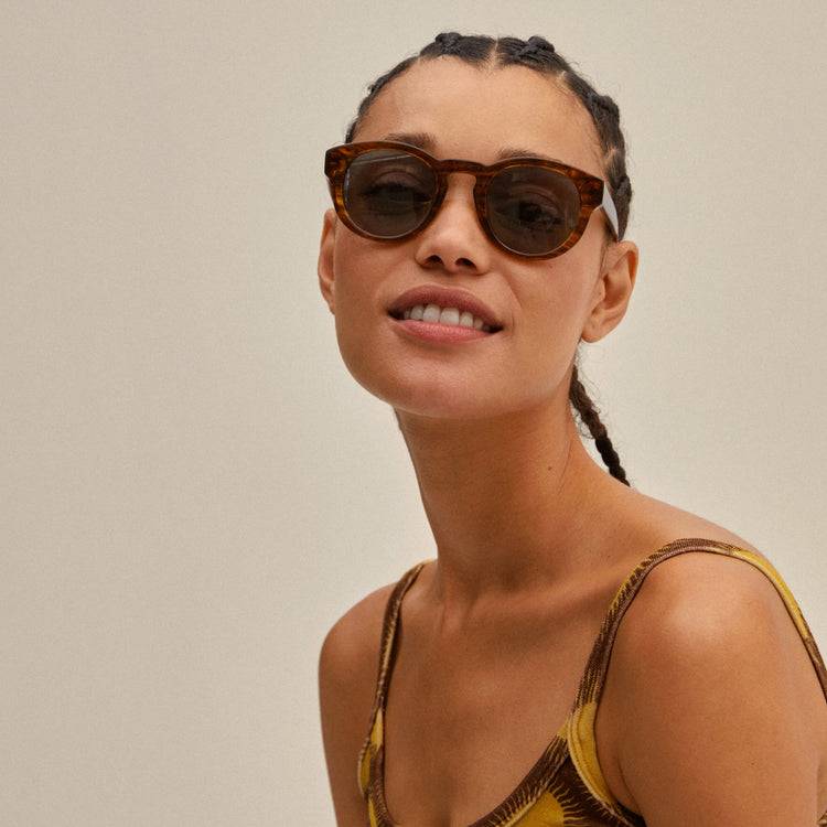 Pilgrim JANICA Recycelte Sonnenbrille Schildpatt-Braun Räumungsverkauf