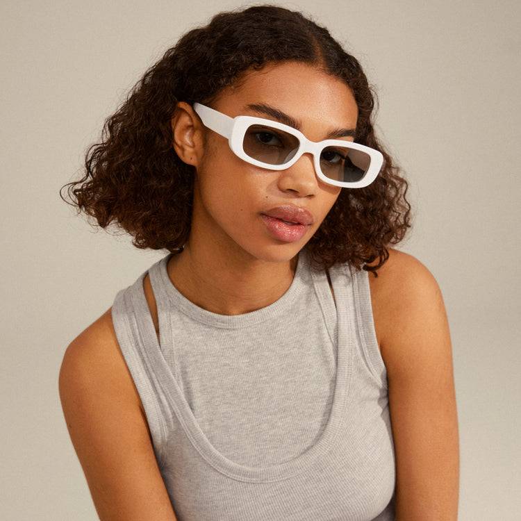 Pilgrim YANSEL Recycelte Sonnenbrille Weiß VIP-Rabatte