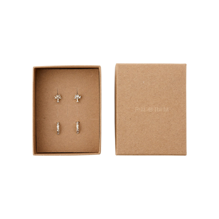 Pilgrim PIPER recyceltes Geschenkset, 2-in-1-Set, versilbert Tiefpreis