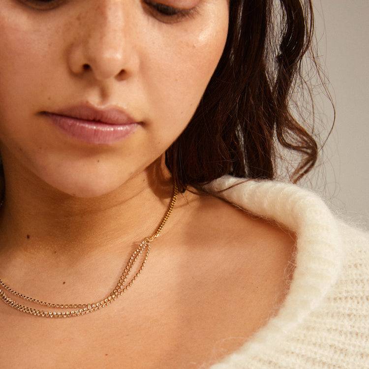 Pilgrim BLINK Kristallkette vergoldet Black Friday Preise