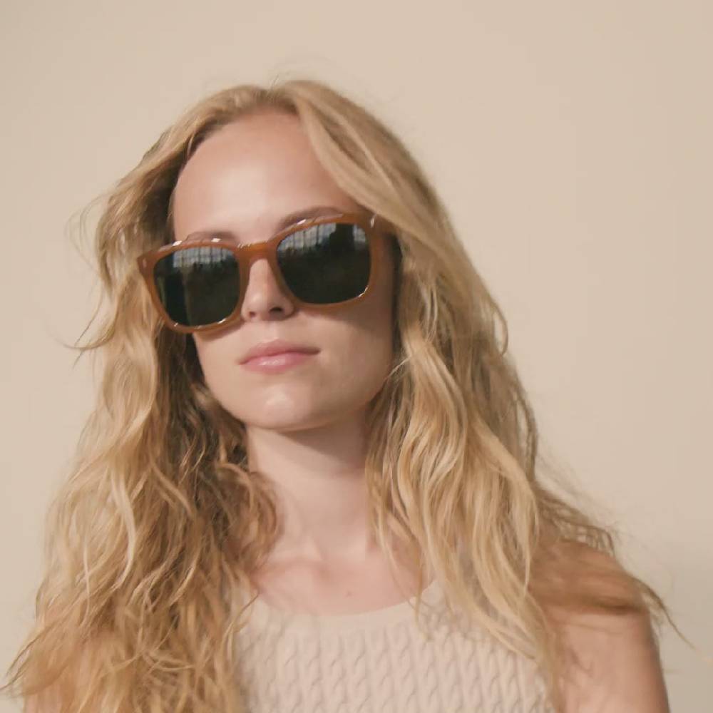 Pilgrim KATYA ikonische Retro-Sonnenbrille karamellbraun Günstig kaufen