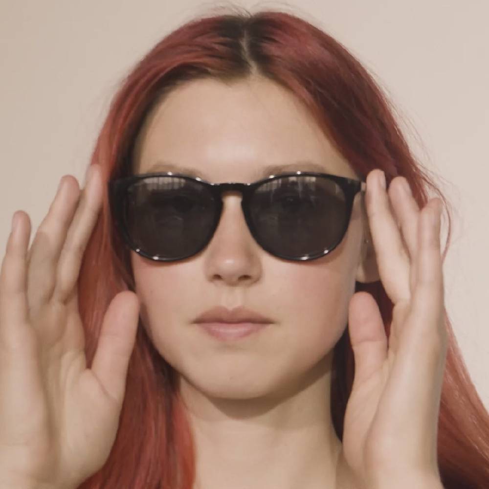 Pilgrim CAMILLA recycelte klassische Sonnenbrille schwarz Osterangebot