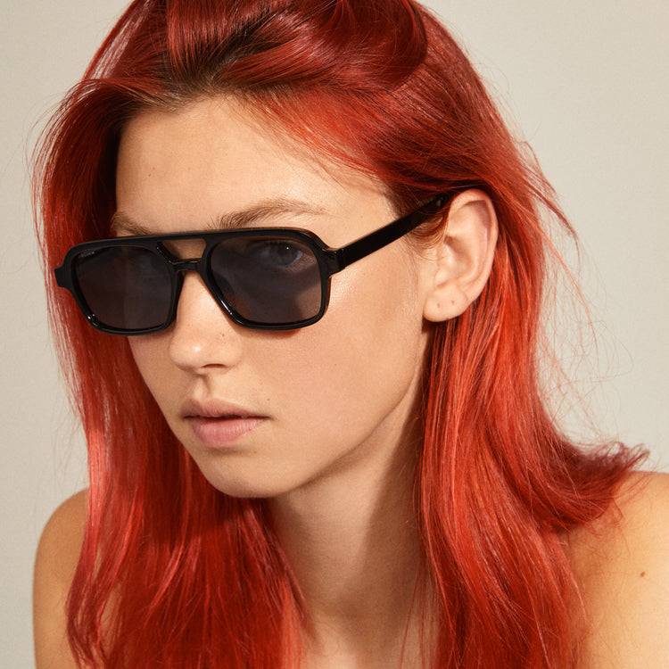 Pilgrim CASS recycelte Sonnenbrille im Retro-Stil schwarz Jubiläumsangebot