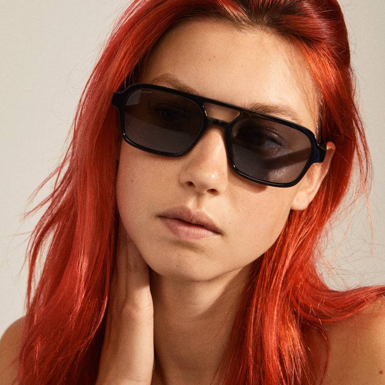 Pilgrim CASS recycelte Sonnenbrille im Retro-Stil schwarz Jubiläumsangebot