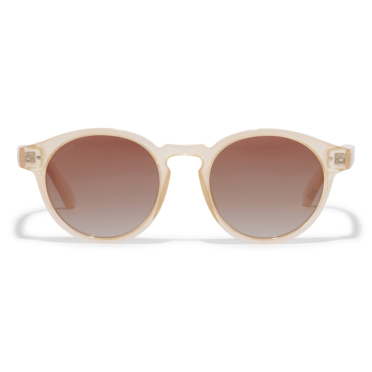 Pilgrim KYRIE klassische runde Sonnenbrille hellbeige Top Angebot