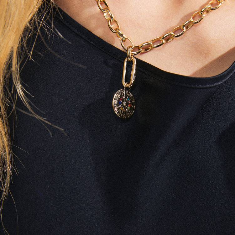 Pilgrim CHARM recycelter Horoskop-Anhänger, vergoldet Blitzangebot