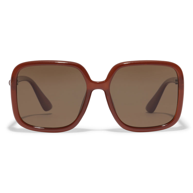 Pilgrim MILAN oversized Retro-Sonnenbrille braun Sonderangebot der Fabrik