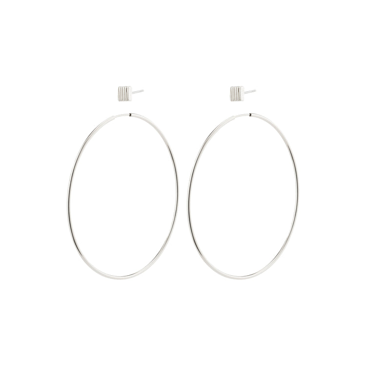 Pilgrim CARE recycelte Creolen & Ohrstecker, 2-in-1 Set, versilbert Super Rabatt
