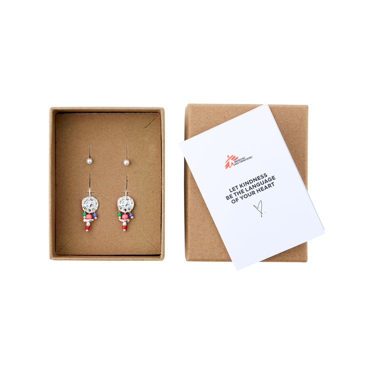 Pilgrim MSF recycelte Ohrringe 2-in-1-Set versilbert Bis zu 50% Rabatt