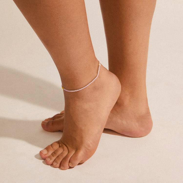 Pilgrim PALOMA Fußkettchen, 2-in-1-Set, violett und vergoldet Saisonschlussverkauf