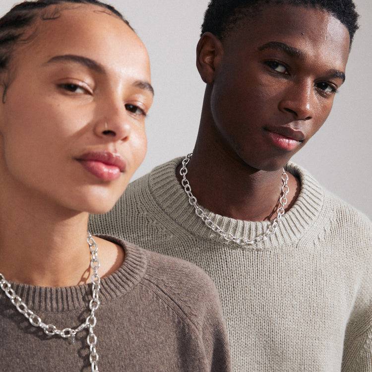 Pilgrim AMIRI recycelte Halskette versilbert Clearance-Verkauf