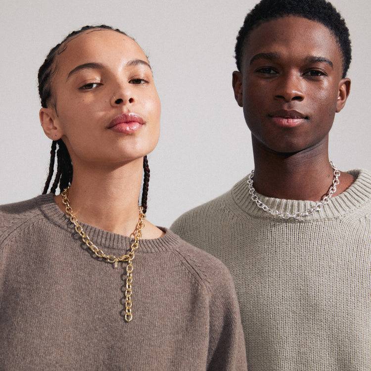 Pilgrim AMIRI recycelte Halskette versilbert Clearance-Verkauf