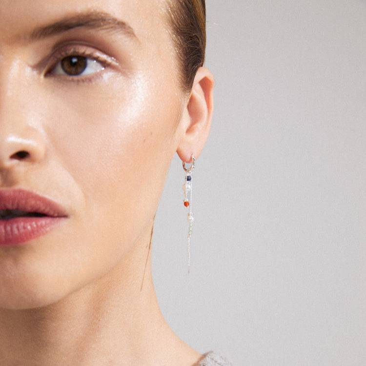 Pilgrim SIBYL recycelter einzelner Ohrring versilbert Fabrikladen