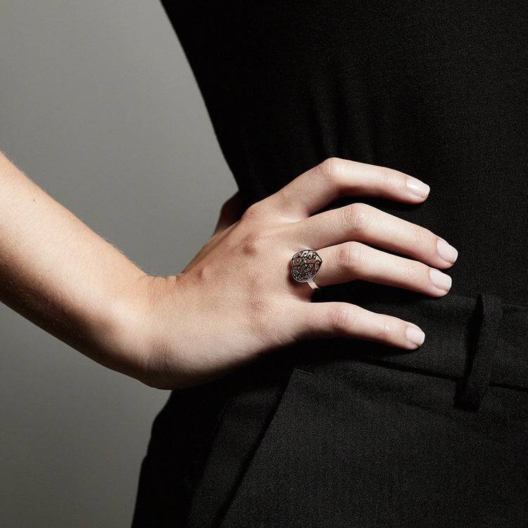 Pilgrim Ring : Felice : Versilbert Nur noch ein Tag übrig