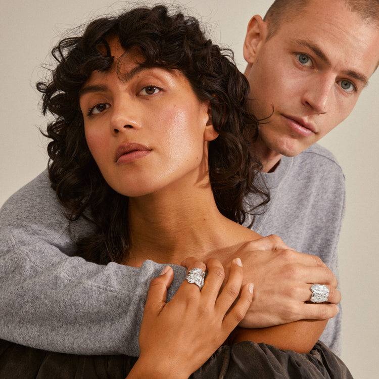 Pilgrim ORAH recycelter Ring versilbert Weihnachtsangebot