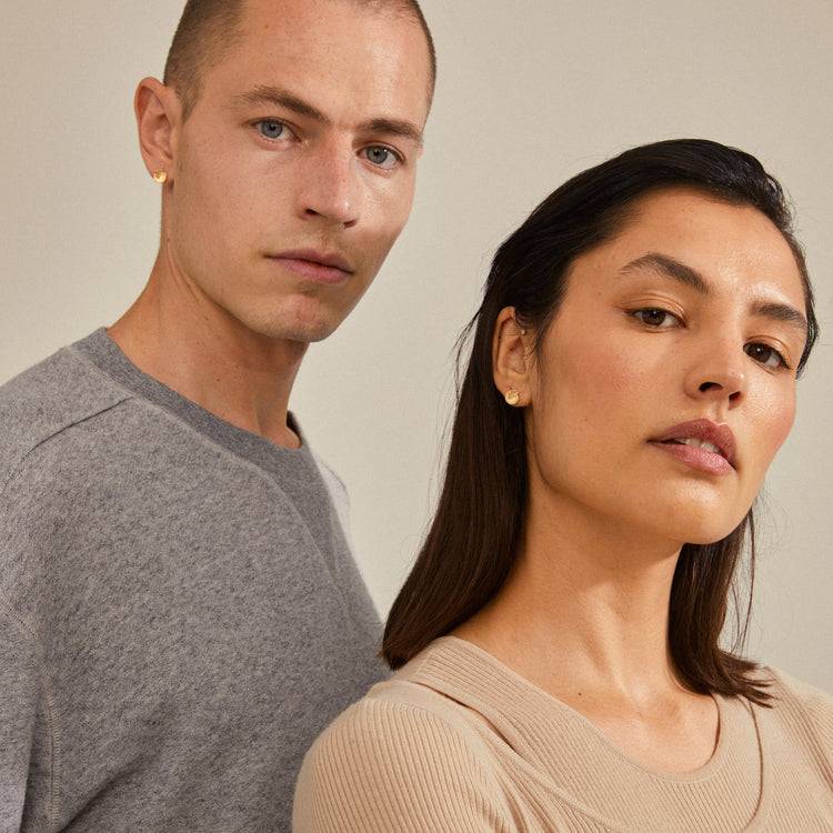 Pilgrim OPAL recycelte Muschelohrringe vergoldet Top Angebot