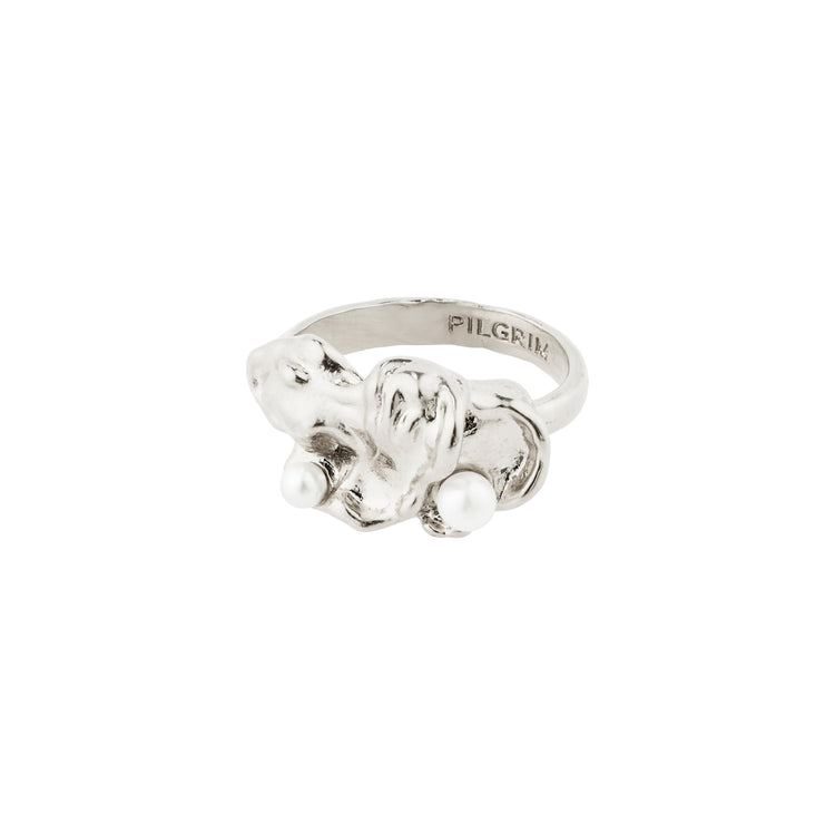 Pilgrim MOON recycelter Ring versilbert Fabrikverkauf
