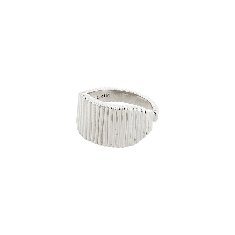 Pilgrim JEMMA Ring mit viereckigem Siegel, versilbert Heißer Verkauf