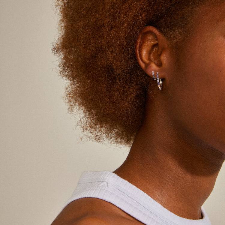 Pilgrim REIGN recycelte Hoops, 2-in-1-Set, versilbert Online Outlet