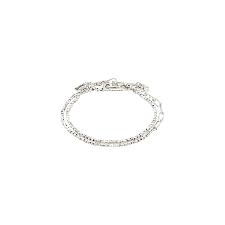 Pilgrim ROWAN Kristallarmband, 2-in-1, versilbert Bis zu 55% Rabatt