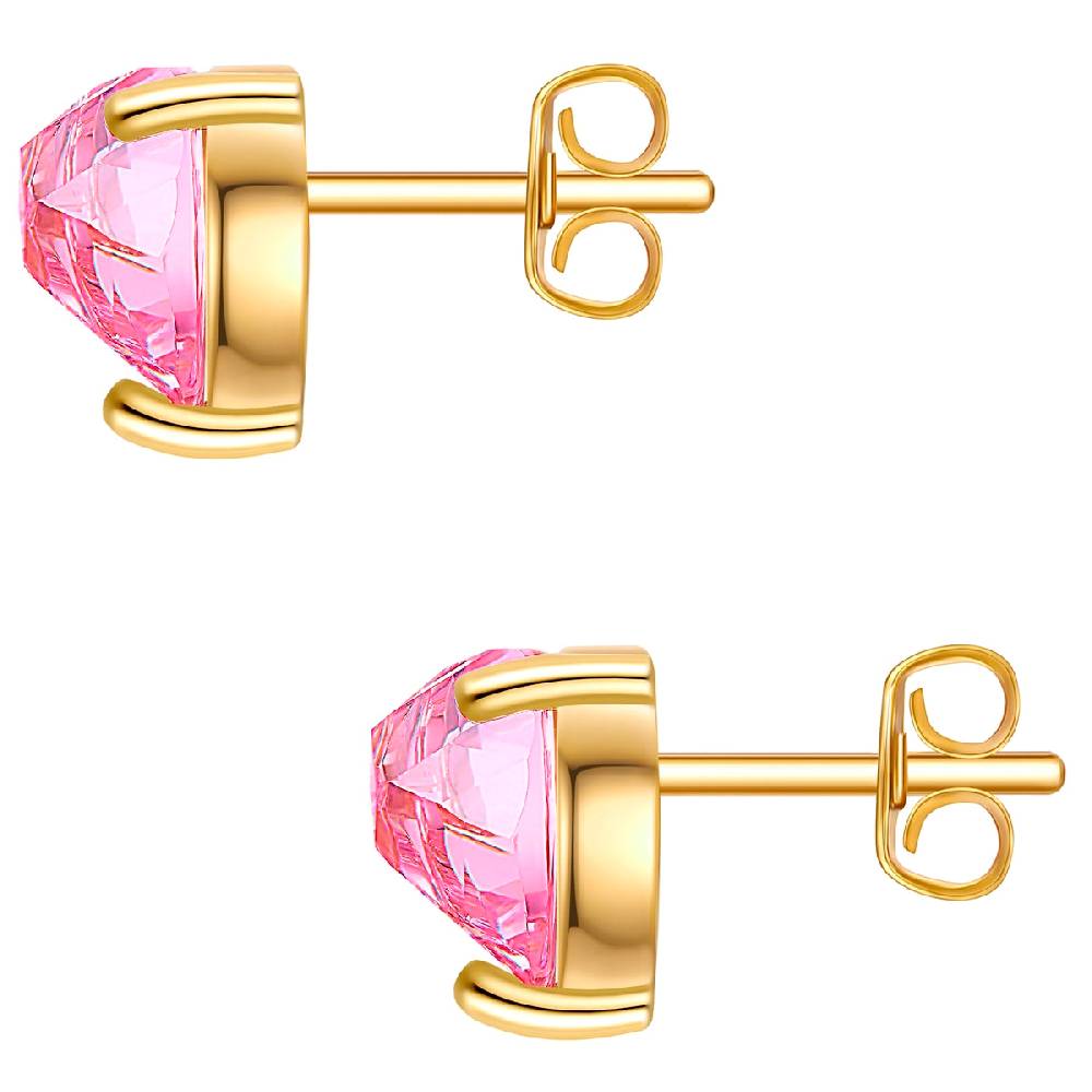 Rafaela Donata Ohrstecker Sterling Silber gelbgold Zirkonia rosa Super Rabatt