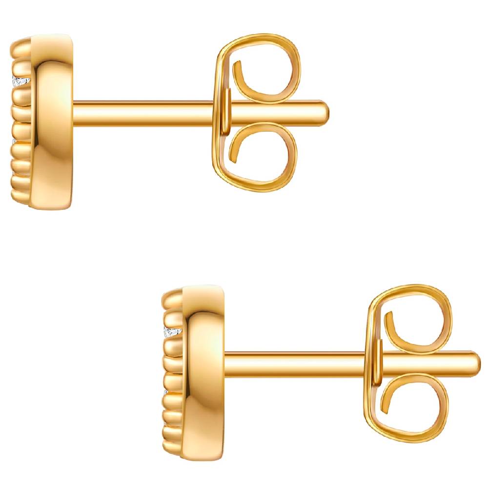 Rafaela Donata Ohrstecker Sterling Silber gelbgold Zirkonia weiß 50% Rabatt mit kostenlosem Versand