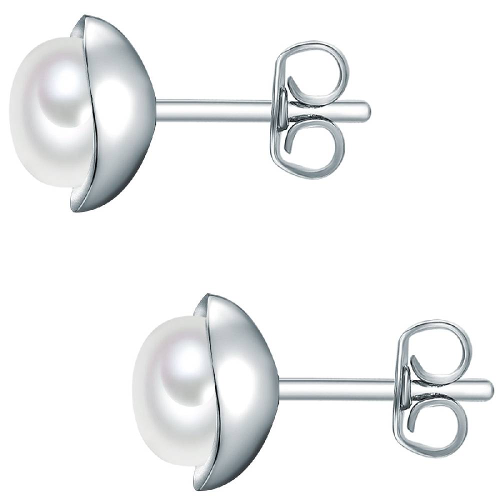 Rafaela Donata Ohrstecker Sterling Silber Süßwasser-Zuchtperle weiß Clearance-Verkauf
