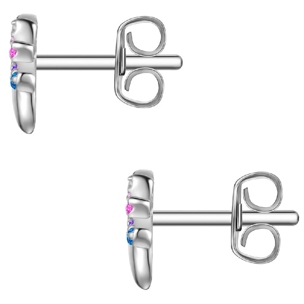Rafaela Donata Ohrstecker Sterling Silber Zirkonia multicolor Kostenloser Versand international