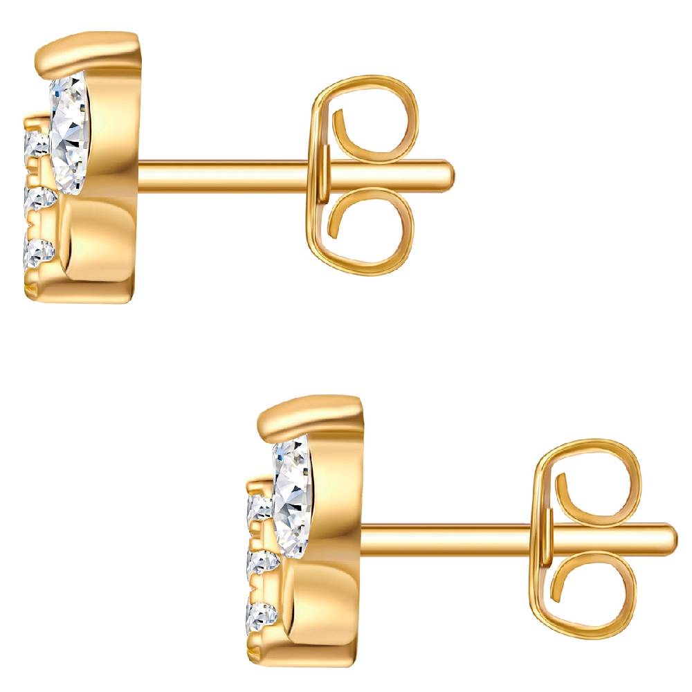 Rafaela Donata Ohrstecker Sterling Silber gelbgold Zirkonia weiß Outlet