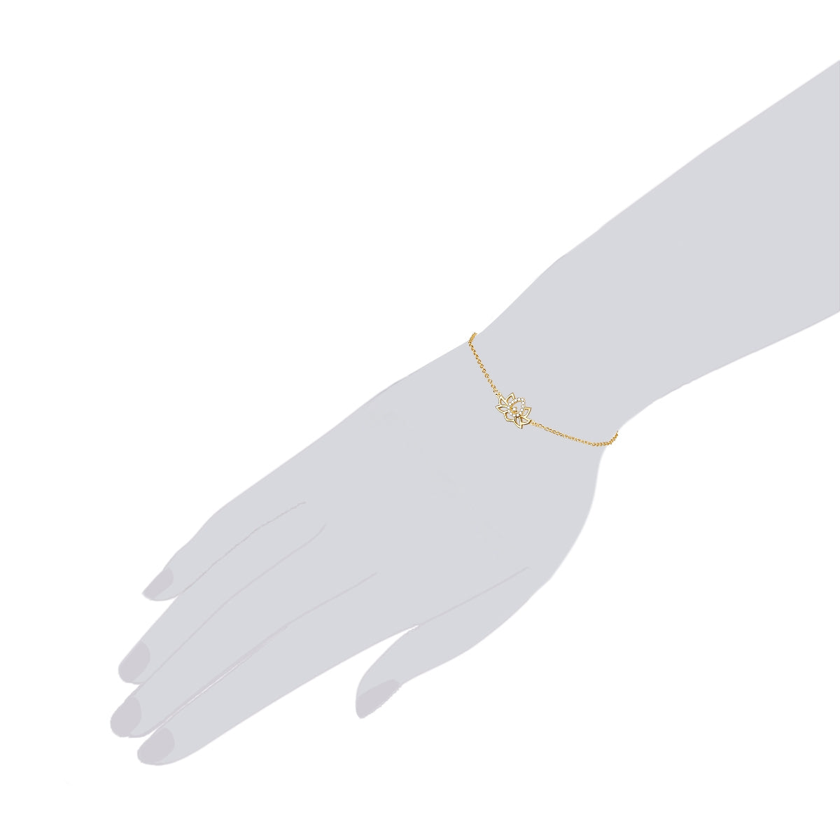 Rafaela Donata Armband Sterling Silber gelbgold Zirkonia weiß Großer Ausverkauf