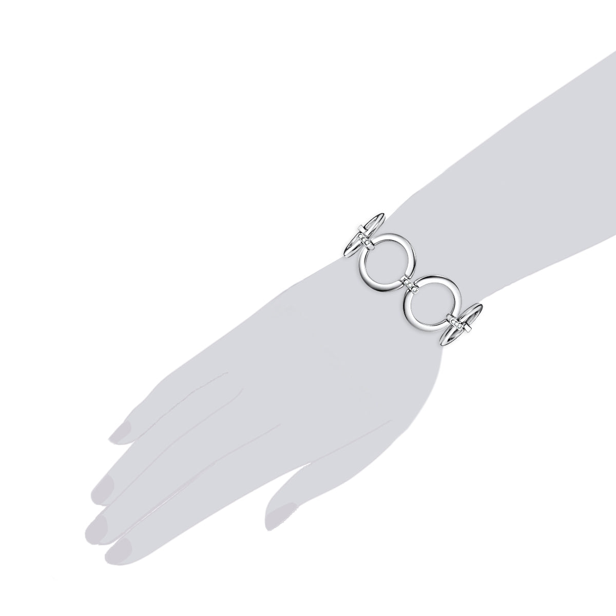 Rafaela Donata Armband verziert mit Kristallen von Swarovski® weiß Flash Sale