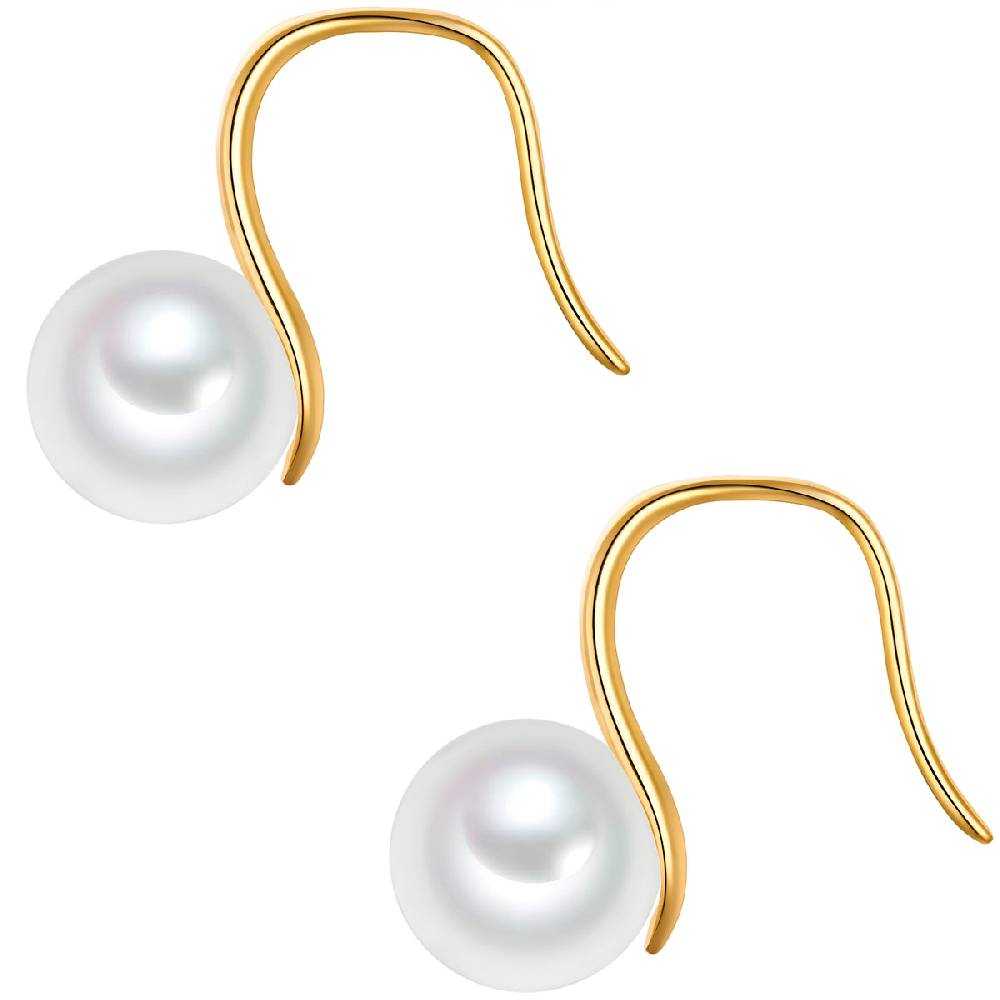 Rafaela Donata Ohrhänger Sterling Silber gelbgold Muschelkernperle weiß Black Friday