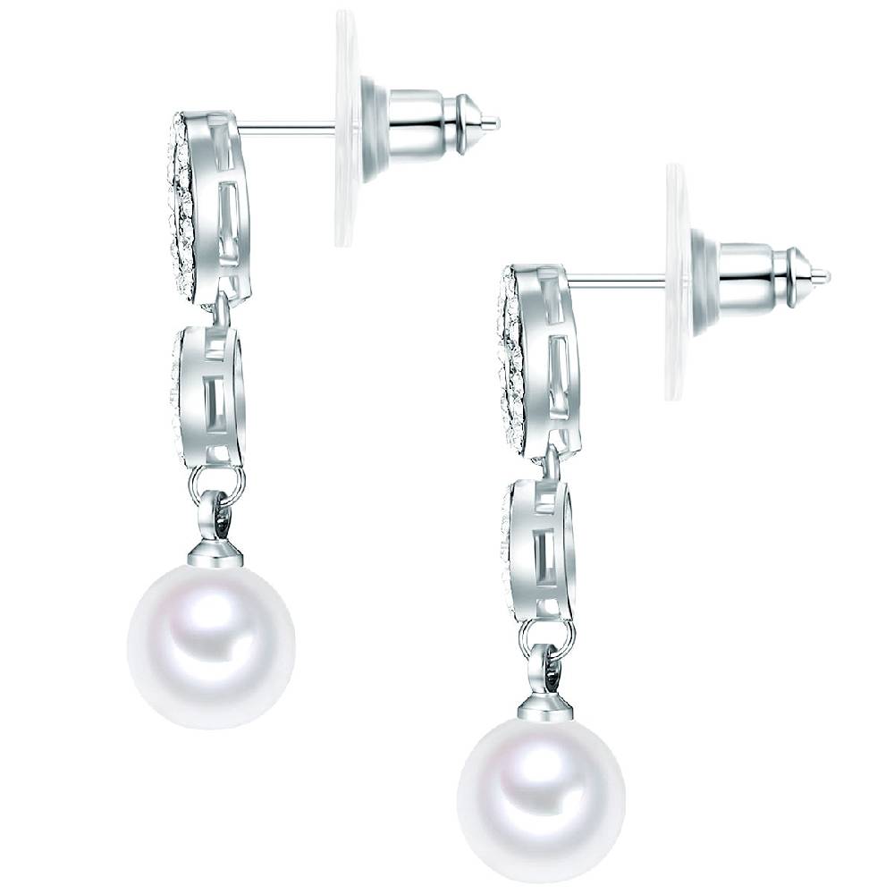 Rafaela Donata Ohrhänger Sterling Silber Muschelkernperle weiß Glaskristall weiß Top Angebot